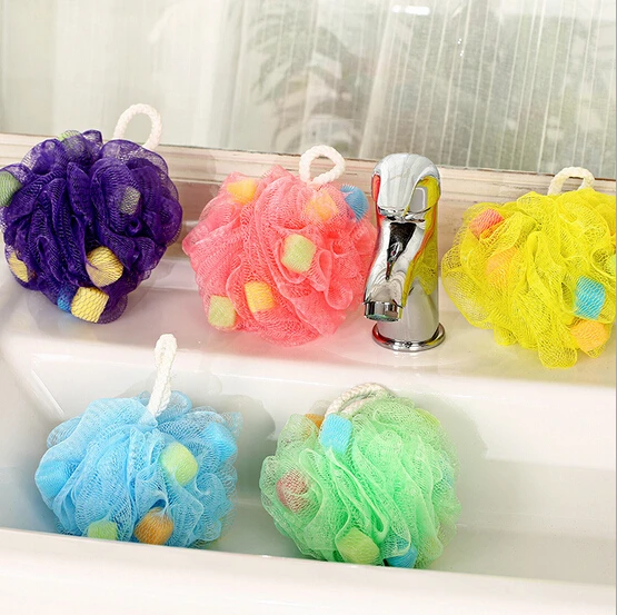 2 шт./лот мягкие губки для душа мытья тела в форме шариков|body puff|bath flowerbath ball |
