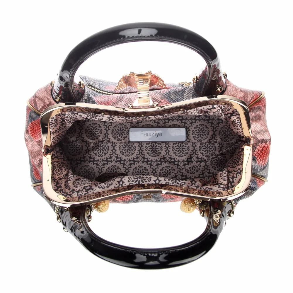 Fawziya Snake Pattern Butterfly Handbags For Women With Pockets Shoulder Bag | Багаж и сумки