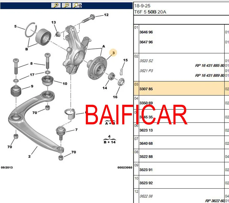 Baificar Фирменная Новинка ступицы переднего колеса 330785 для peugeot 206 207 307 308 408 508 301 2008 3008 Citroen C2 C4 C5