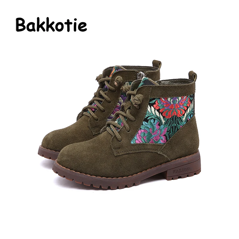 Bakkotie Новинка 2017 года зимние для маленьких девочек броги Стиль на молнии теплые