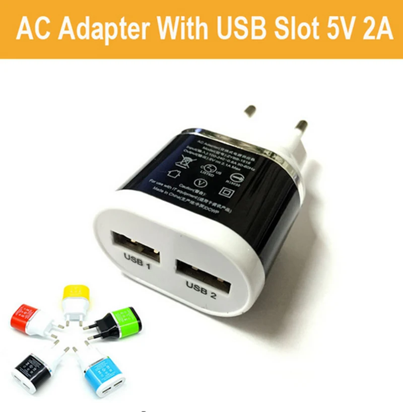 Сетевое зарядное устройство с 2 USB портами 5 В А|2a wall charger|wall chargeradapter charger |