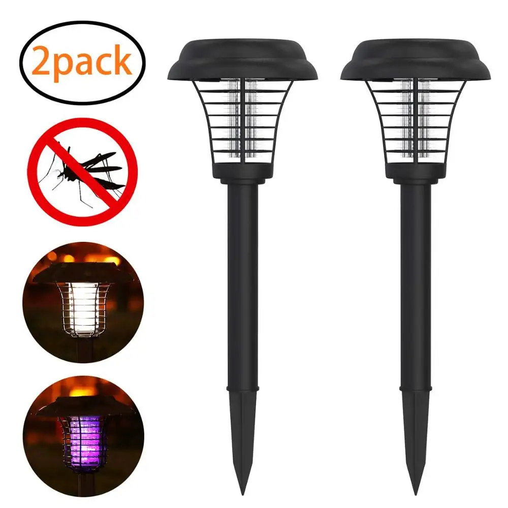 2 шт. москитный убийца Солнечный светодиодный Жук уличный фонарь с функцией