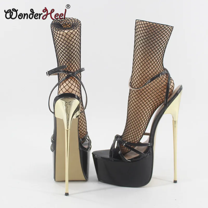 Wonderheel 2018 Лето Ультра Высокий каблук 22 см шпилька сексуальный фетиш высокий appr.