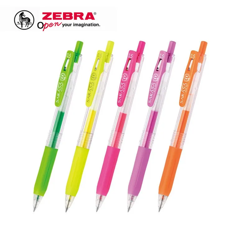Япония Zebra Sarasa JJ15 клип 0,5 мм неоновые цветные гелевые ручки 1 шт