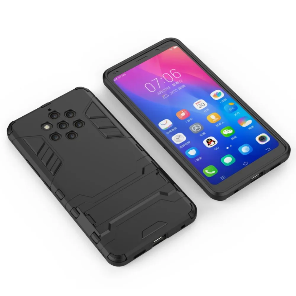 Чехол-подставка для Nokia 1 2 3 6 8 9 X5 X6 X7 7 Plus 5 2018 защитный чехол из силикона и резины