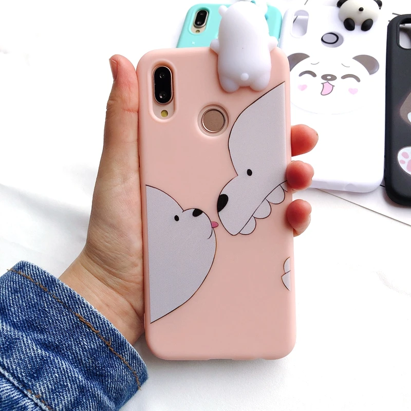 7 Honor 10 Lite 3D чехол для Etui Huawei P Smart чехол Чехол медведь Единорог для Funda Huawei P Smart Honor 10 Lite чехол - Цвет: 7
