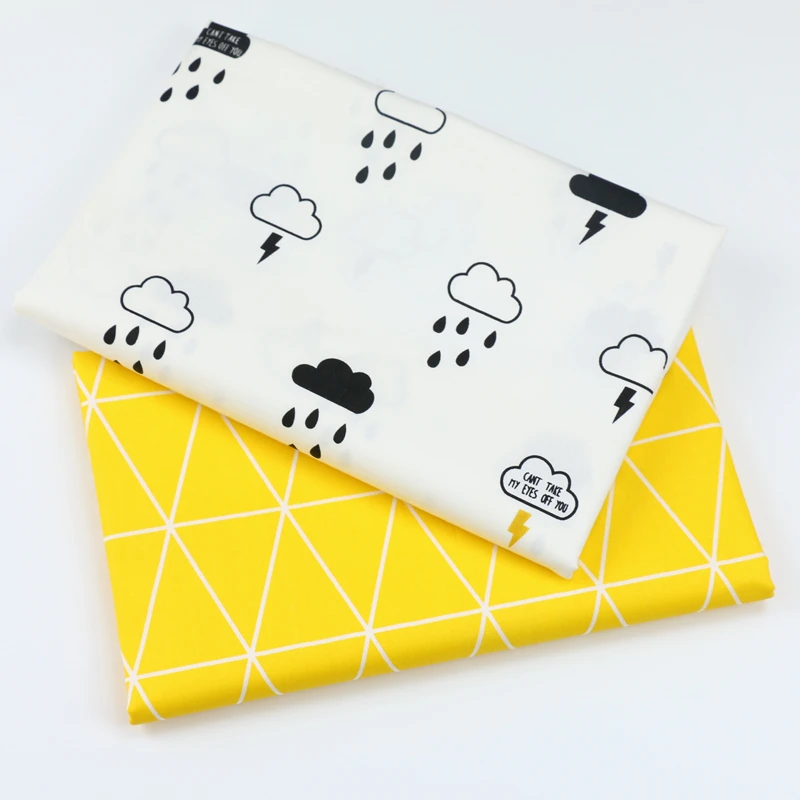 Syunss цветная ткань с облачной сеткой хлопковая саржевая комплект кровати сделай