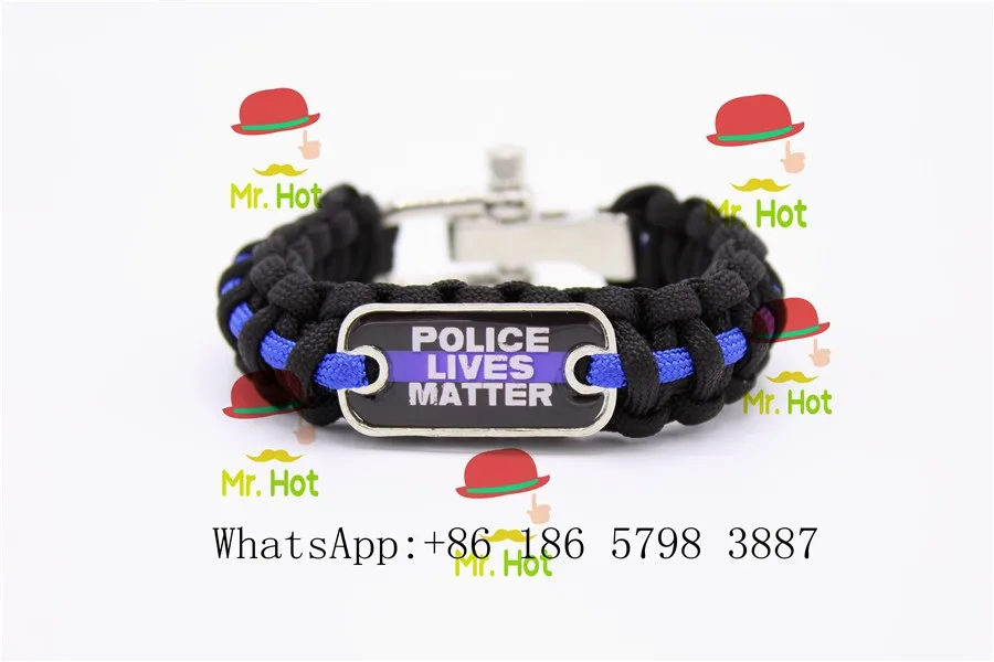 Тонкий браслет с синей линией зеркальная полиция поддержка браслета жизни|matter| |