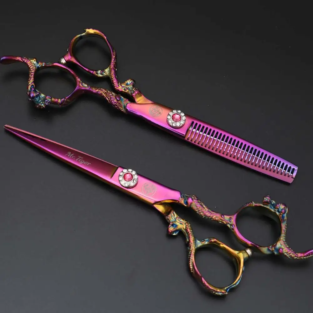 2 scissors Хит 6,0, профессиональные ножницы для волос, высококачественные парикмахерские ножницы, парикмахерские инструменты, ножницы для стрижки волос, наборы, парикмахерский Набор для стрижки - Цвет: 2 scissors