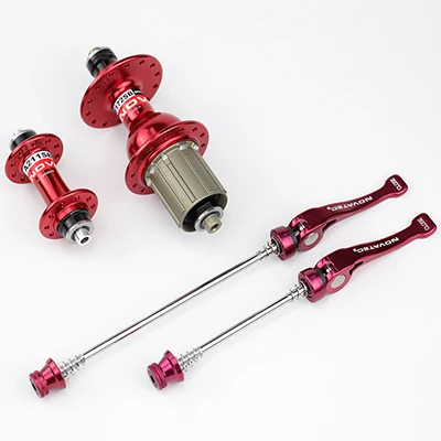 Red Pair 20H-32H Новатек A211SB F172SB 20 24 28 32 36H складные велосипедные втулки для беспедальный велосипед раздвижные велосипеды 8/9/10/11S черный, красный цвета: золотистый, серебристый - Цвет: Red Pair 20H-32H