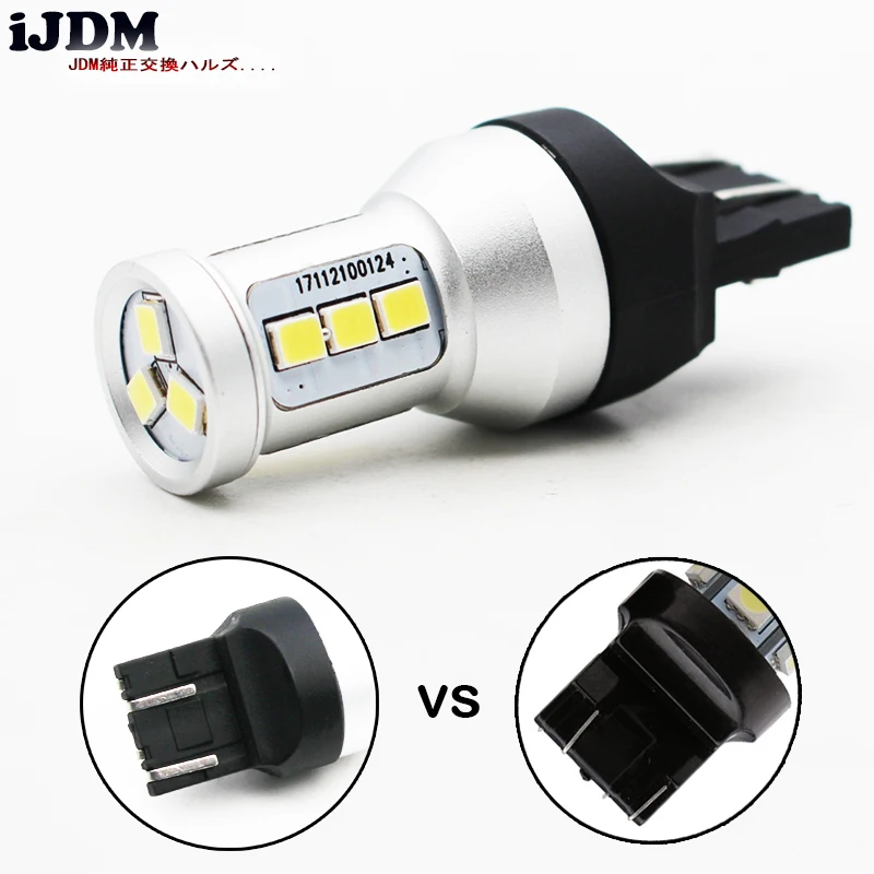 IJDM 6000K белый 7443 T20 W21W светодиодный высокой мощности 12 SMD 3030 лампы для 2009 2016 Fiat 500