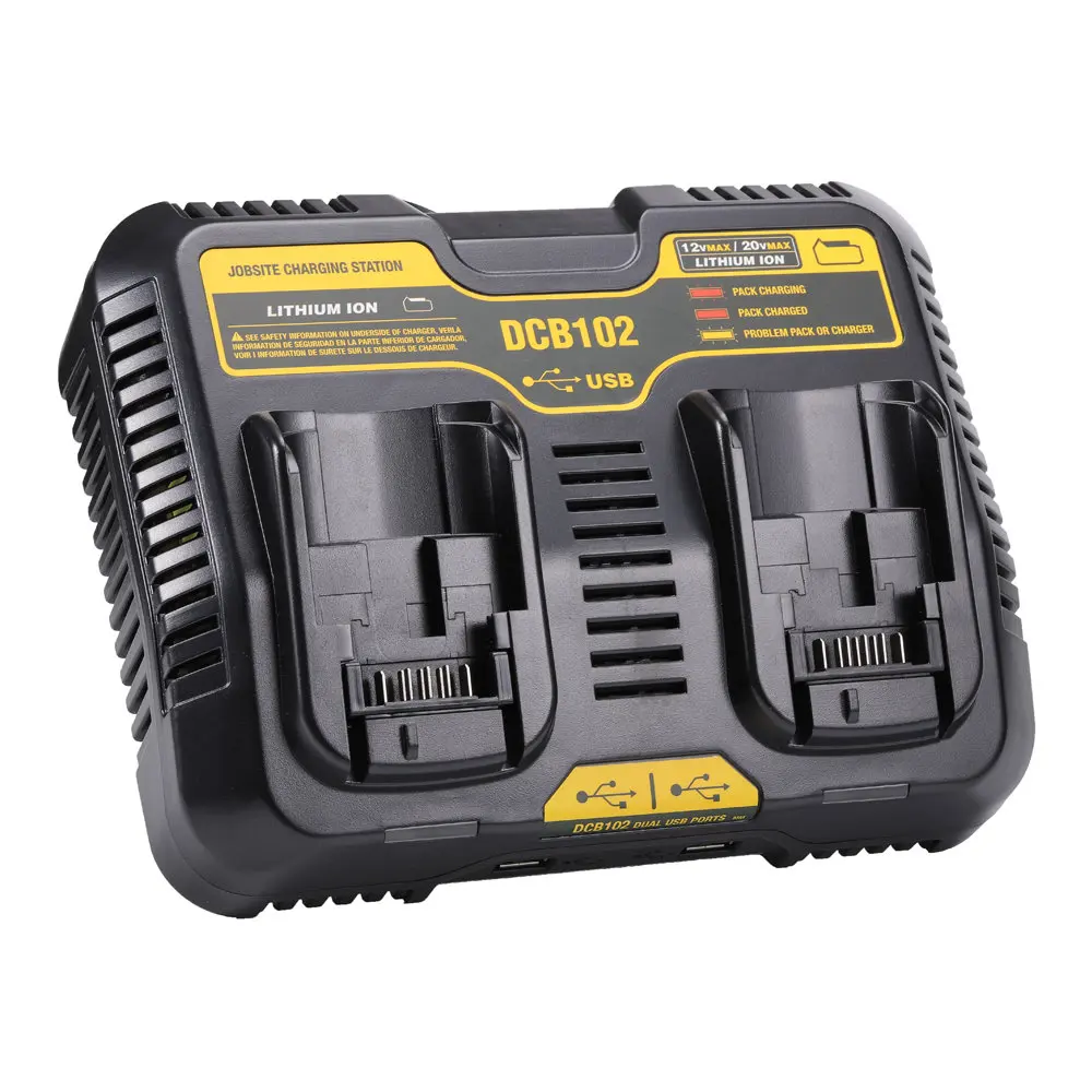 Двойное литий-ионное зарядное устройство 4.5A Max для Dewalt 10 8 V 12V 14 4 18V 20V DCB105 DCB101 DCB102
