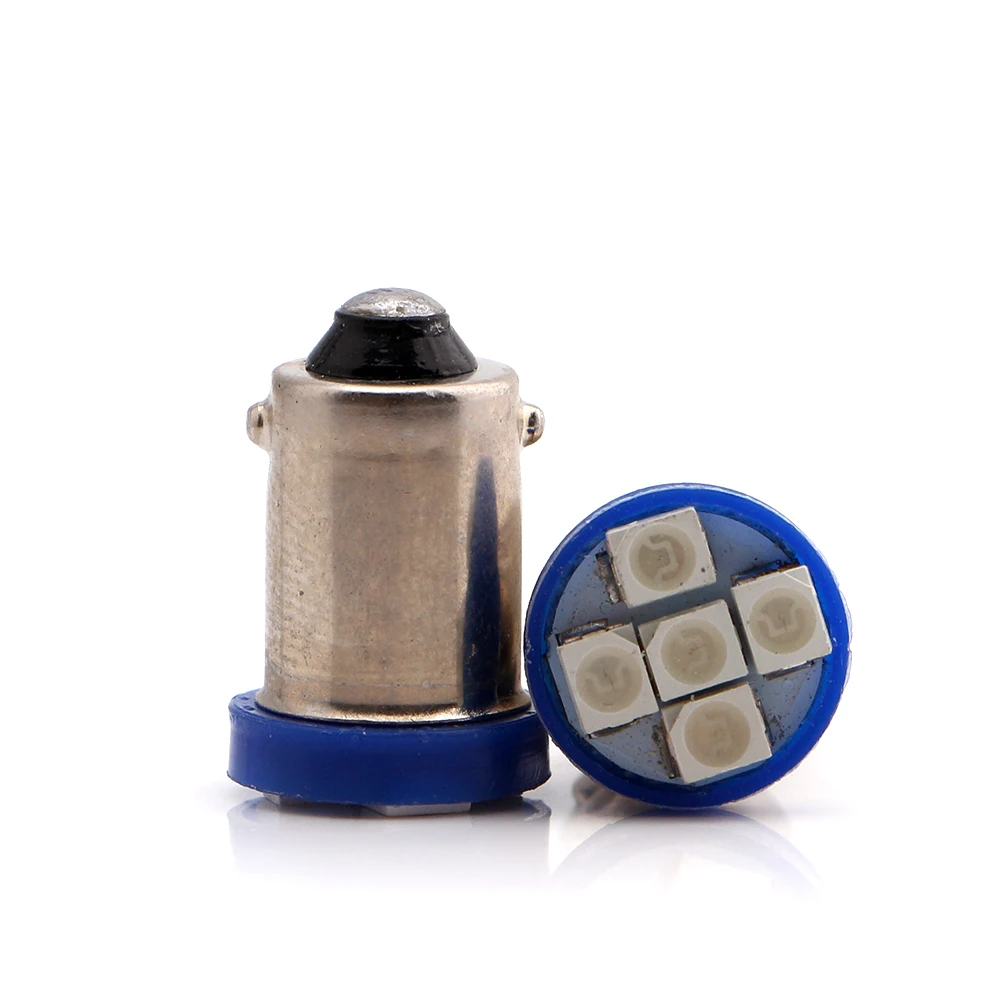 

12V DC 10pcs T4W T11 BA9S 1210 5 SMD Led Bulb Car SUV Warning Interior Brake Tail Backup Reverse Clearance Light White Red Blue