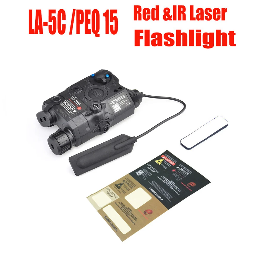 Airsoft LA 5 красный лазер ИК светодиодный фонарик внешний вид UHP PEQ 15 LA5C Тактический