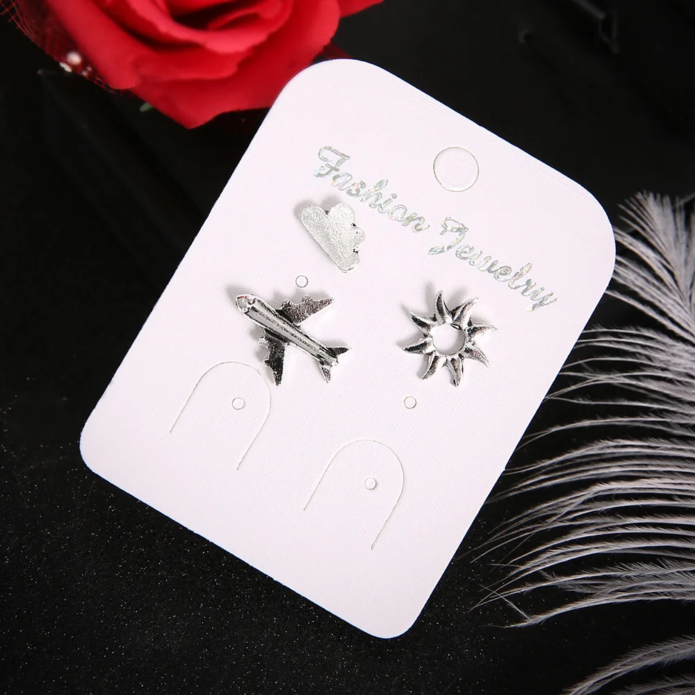 Женские серьги с дизайном солнце простые сережки в виде воздушного облака новая