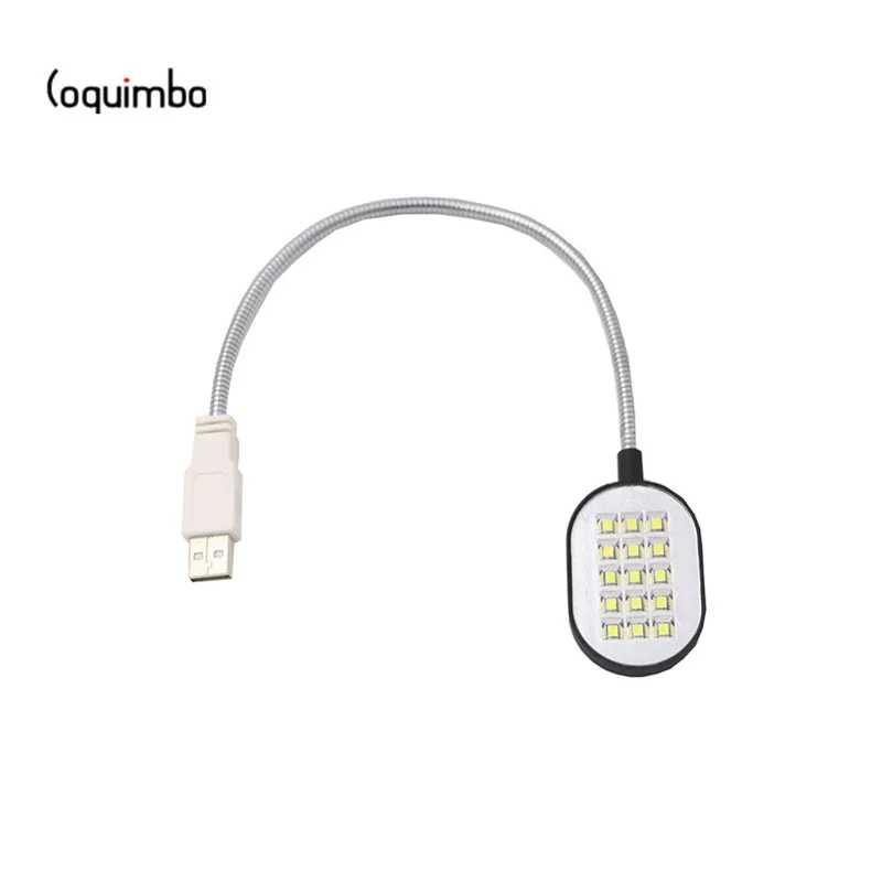 Coquimbo 15 светодиодов Гибкая светодиодная USB лампа для чтения ноутбука клавиатура
