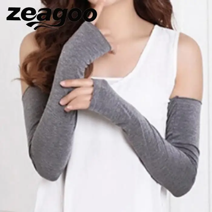 Women Outdoor Riding Arm Warmers No Fingers Mountaineering Sleeves Sunscreen Long Gloves | Аксессуары для одежды