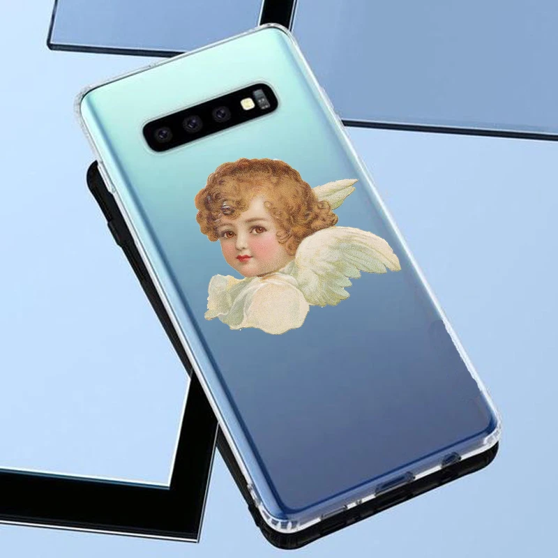 Винтаж картина маслом Стиль милый маленький ангел чехол для телефона из мягкого