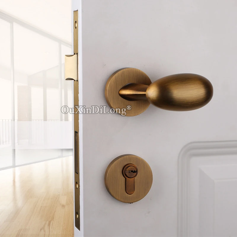 Высококачественный Европейский бесшумный врезной замок в комплекте ручка для