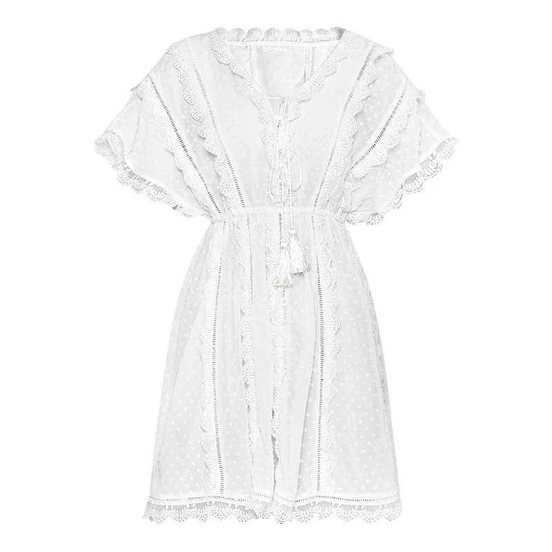 Высокое качество новинка 2019 летнее подиумное платье женское кружевное с