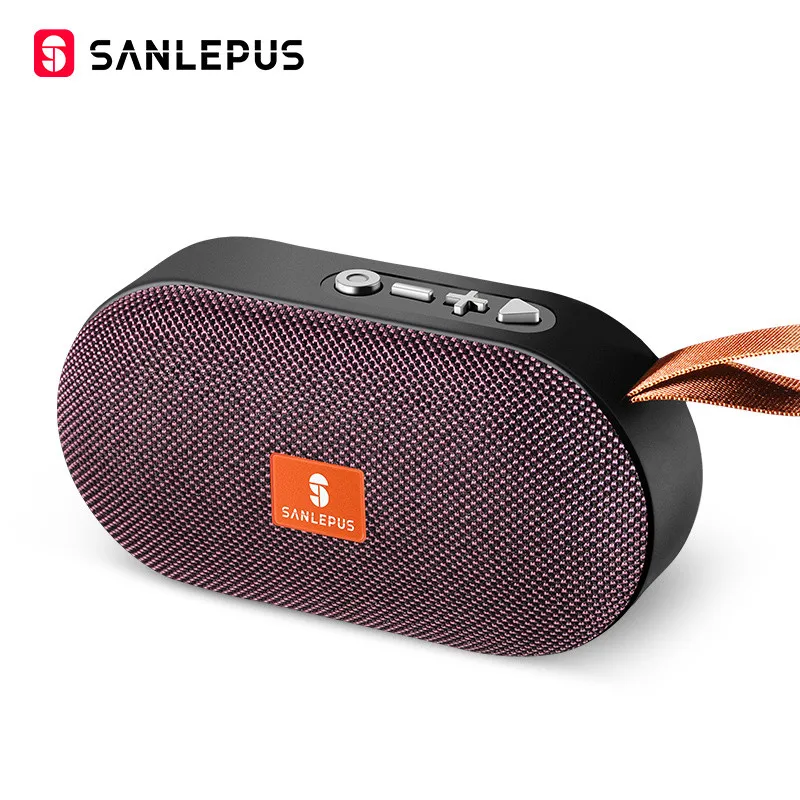 SANLEPUS Мини Bluetooth динамик портативный беспроводной динамик звуковая система 3D стерео музыка объемный Поддержка Bluetooth, TF AUX USB - Цвет: Розовый