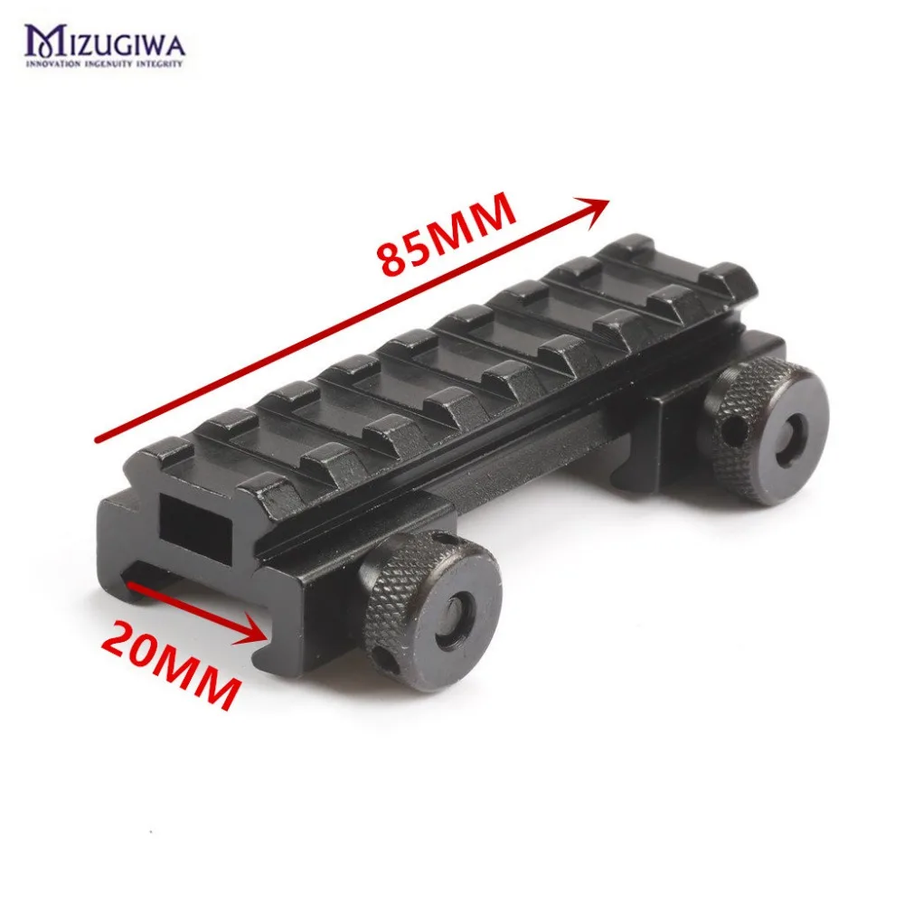 См. Через AR плоский верх 1/" дюймовый Riser Base w/Picatinny/Weaver Scope Rail 20 мм крепление 8 Слот средний профиль Picatinny Weaver