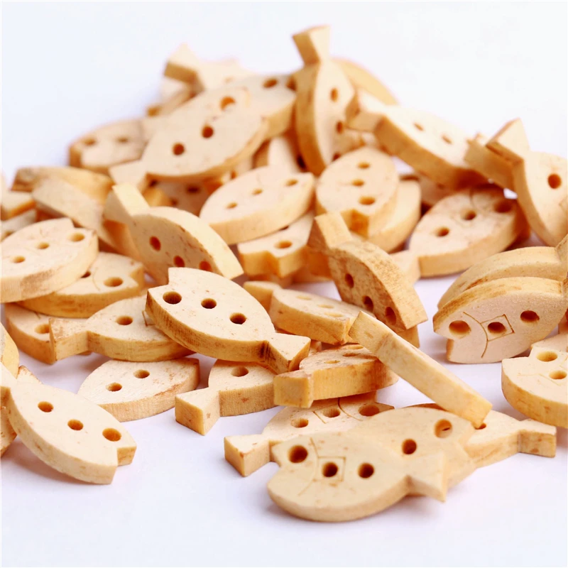 100 шт. детский деревянный свитер с 3 отверстиями 20 х10 мм|button color|fish buttonbuttons buttons |