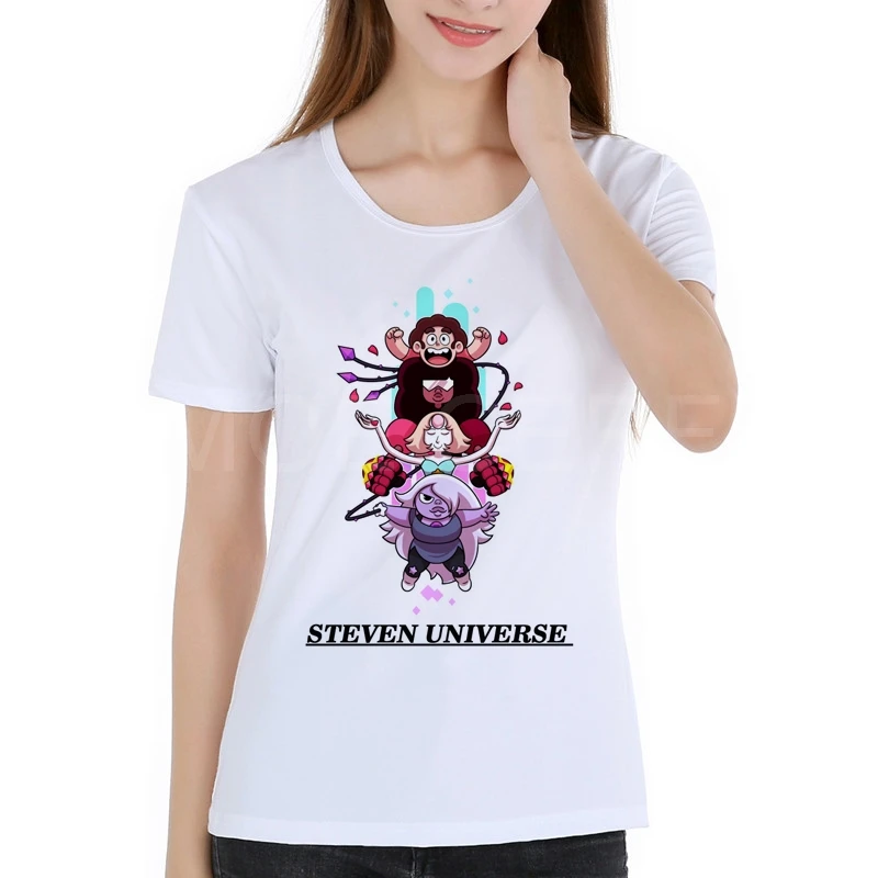 Женские футболки STEVEN UNIVERSE STAR COOKIE CAT с коротким рукавом футболка принтом аниме Moive