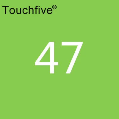 47 TOUCHFIVE дополнительный цвет двойная головка художественные маркеры Кисть ручка на спиртовой основе эскизные маркеры манга ручки для рисования товары для рукоделия - Цвет: 47