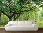 Изготовленный На Заказ 3D фото обои зеленый большое дерево, декоративный настенный плакат Art съемные настенные Фотообои Наклейки