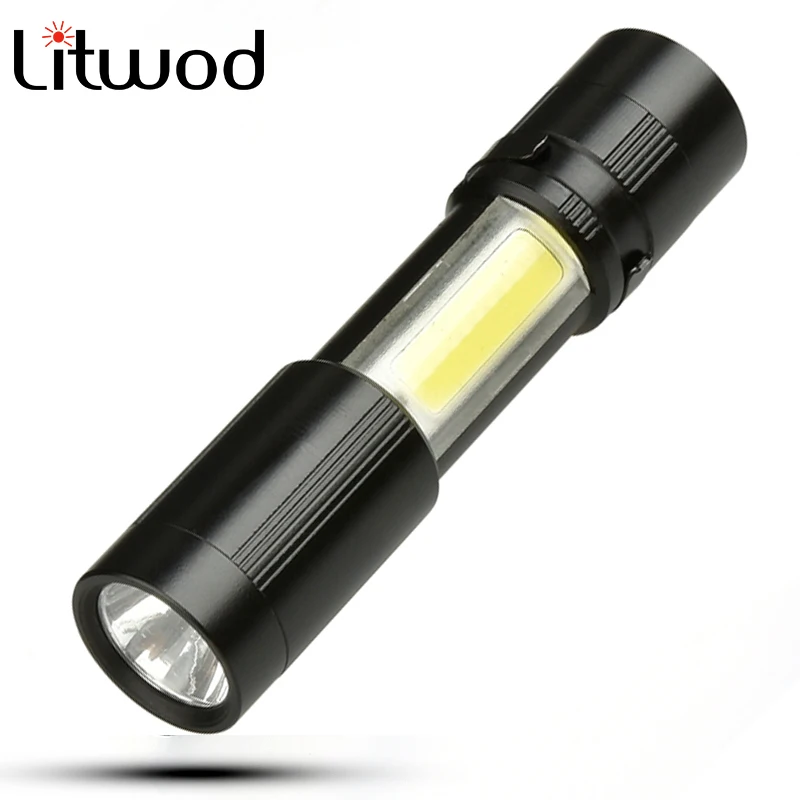 

Litwod 1510 LED MINI Flashlight XPE + COB torch pen light Waterproof Aluminum 4 Modes Torch use AAA Battery For Camping working
