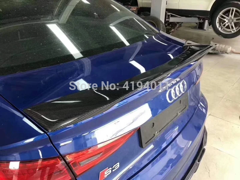 MONTFORD Carbon Fiber Rear Roof Lip Spoiler Tail Trunk Boot Wing Cover Car Accessories For Audi A3 S-LINE S3 Sedan 2014-2019 | Автомобили