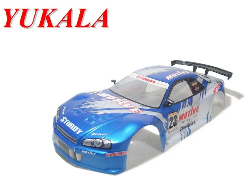 YUKALA 1/10 R/C автомобиля Гоночная машина ПВХ оболочка корпуса 190 мм No:036 красного и