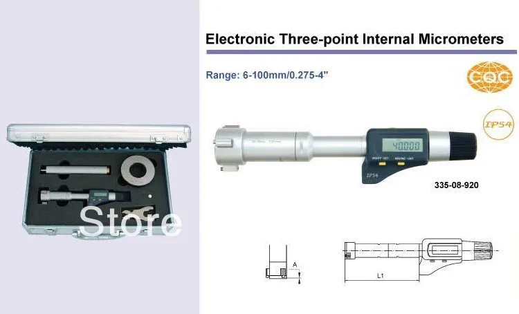 

Electronic Three-point Internal Micrometers 20-25mm.0.8-1inch.335-06-920 Inside micrometer