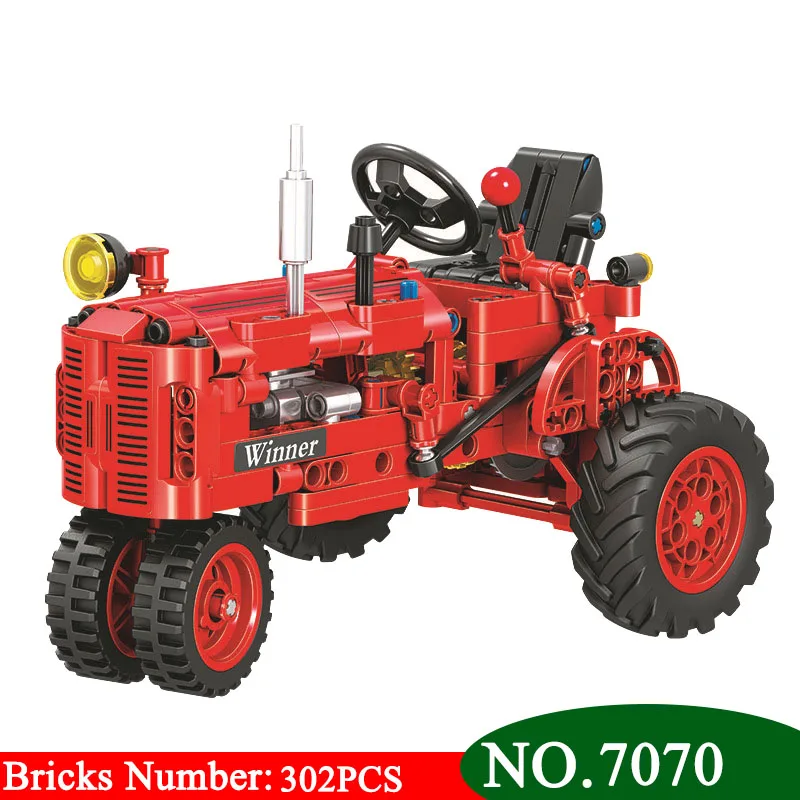 

Winner NEW 7070 302pcs Classical Classic Old Tractor building block DIY Educational Brick Toys for children Funny Gift