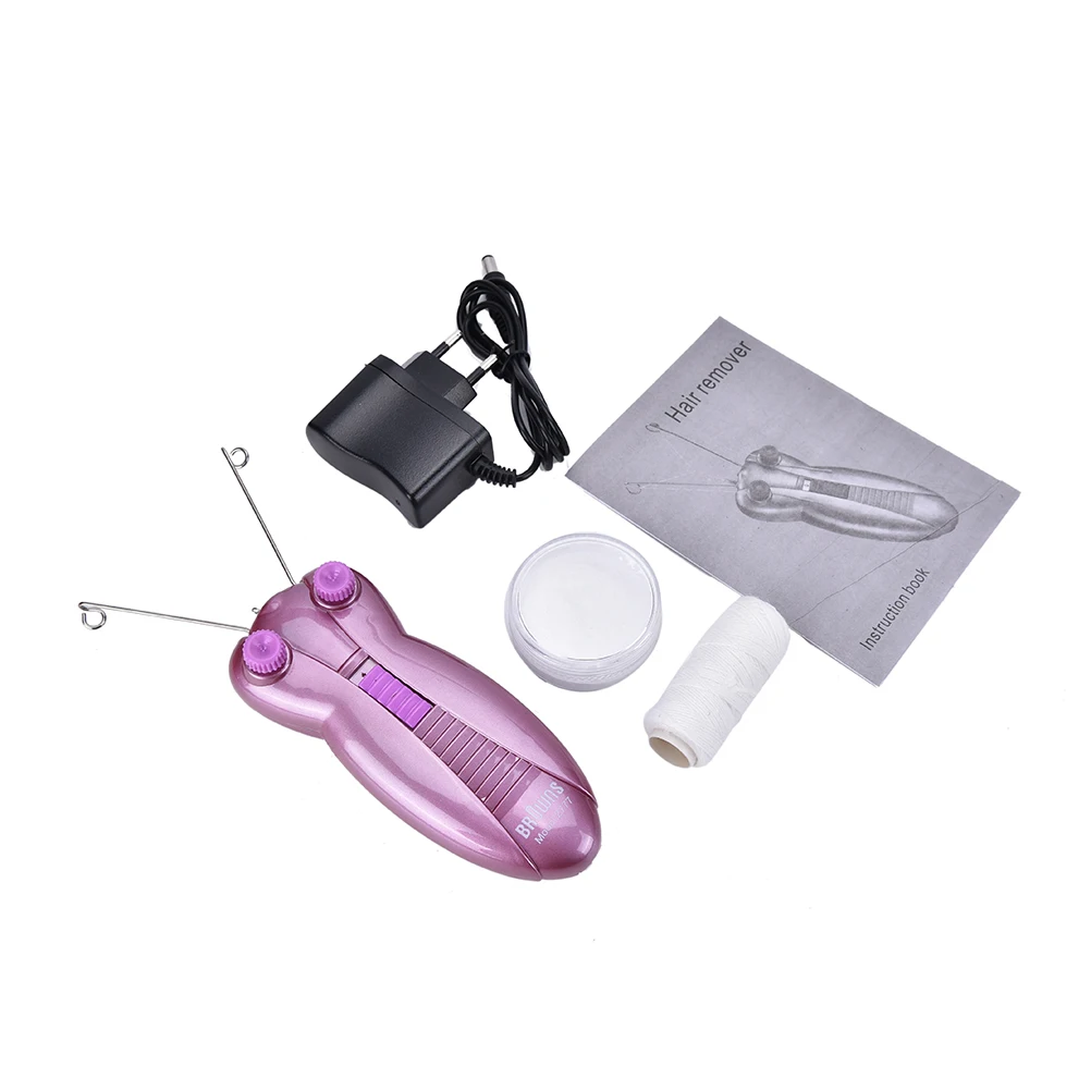 

1Pc Defeatherer Cotton Thread Epilator Shaver Electric Body Face Facial Hair Remover For Women Pink Color