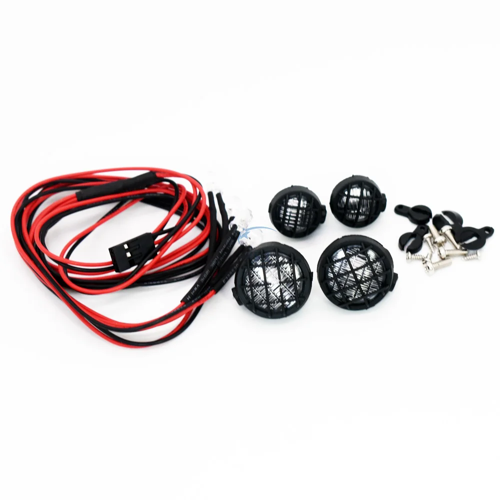 4 шт./компл. круглый абажур крышка светодиодные фонари Прожектор для 1/10 RC RC4WD