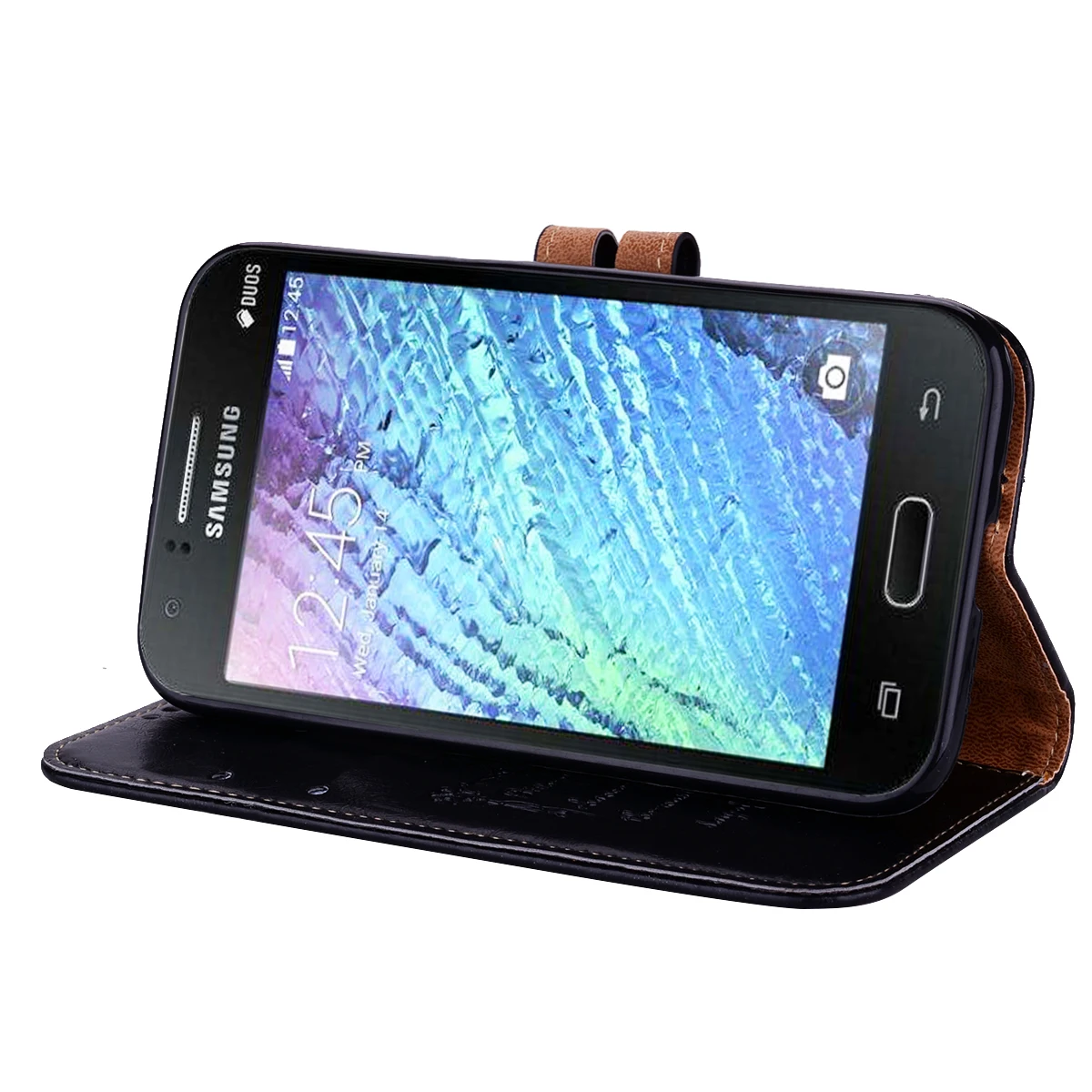 Кожаный чехол для samsung J1 Mini SM-J105H J105F цветочный флип-чехол для телефона чехол s для samsung Galaxy J105