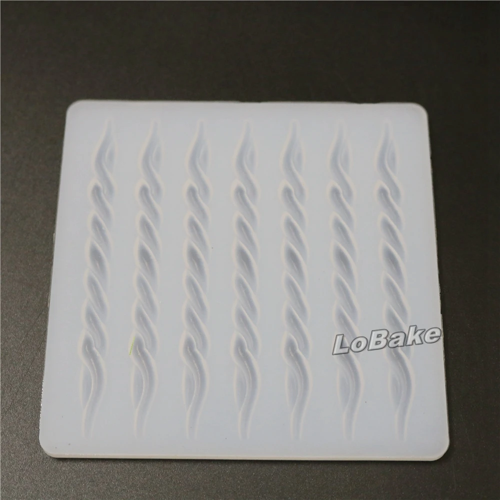 Новые 7 полостей спиральная палка форма свечи силиконовые Шоколадные Чипсы