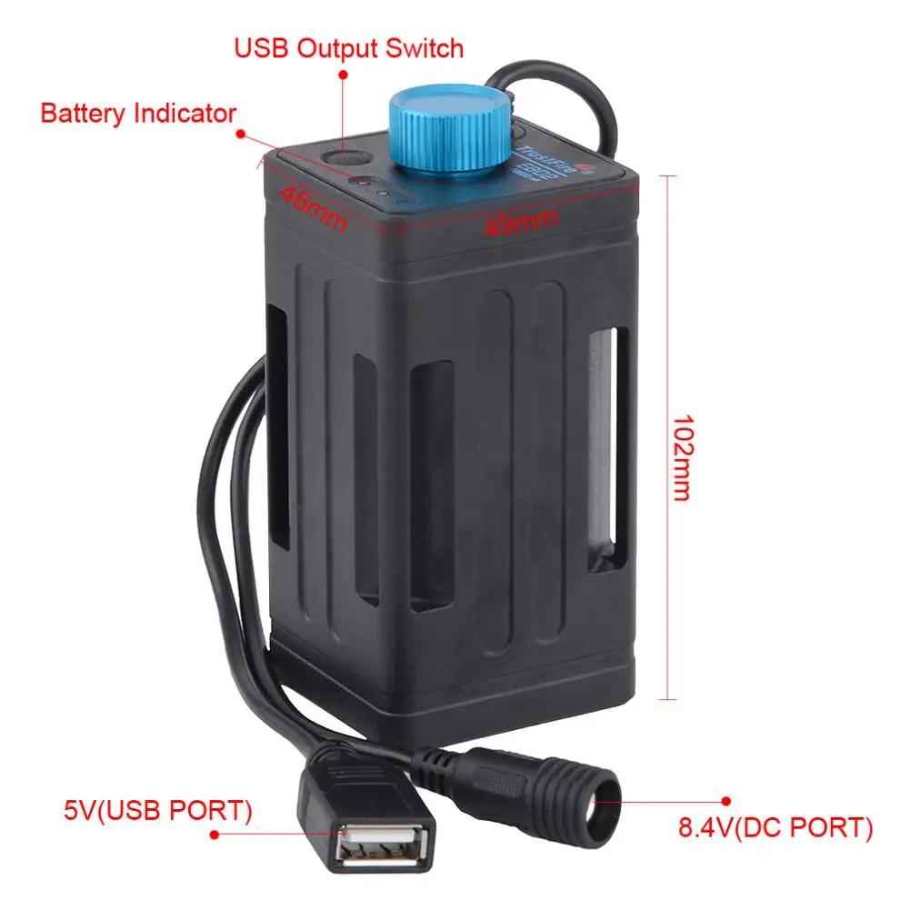 Портативный водонепроницаемый чехол для батарейки коробка с USB интерфейсом