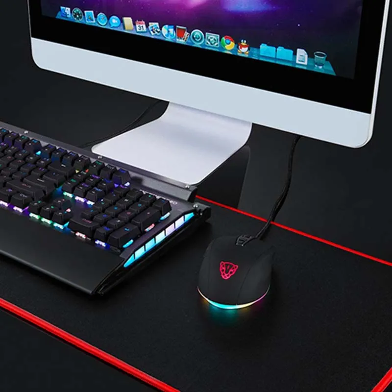 Motospeed V60 5000 dpi Проводная игровая мышь 7 клавиш Сверхбыстрая Pmw3325 Высокоточный оптический двигатель