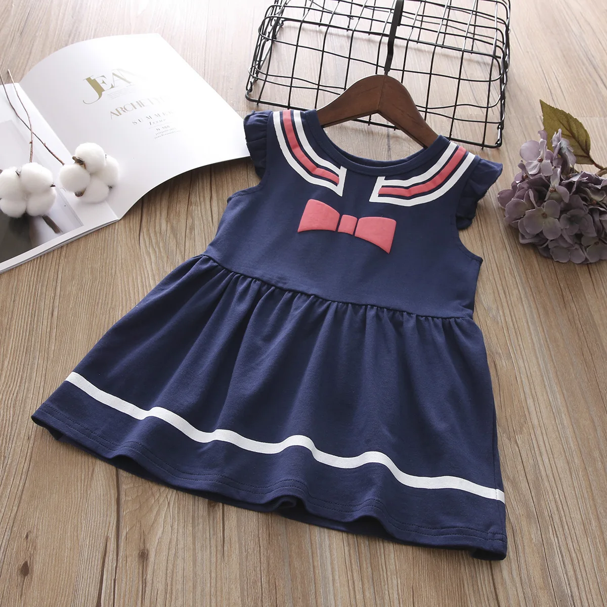 Girl Dress 2018 New Baby Dresses striped Pattern Print Lemon Cartoon Birthday Female Summer Clothes Kids | Детская одежда и обувь