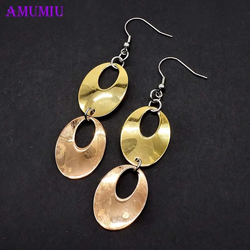

AMUMIU Fashion Jewelry Leopard Acrylic Resin Oval Earrings For Women Geometry Big Circle Square Earrings Acetate E026