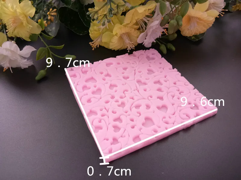DIY любящее сердце форма для торта кружевная силиконовая форма для выпечки форма для печенья шоколада инструмент для украшения 3D инструменты для выпечки F738
