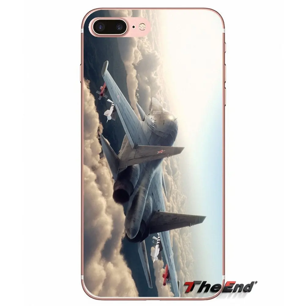 Силиконовый мягкий чехол для Samsung Galaxy S3 S4 S5 MINI S6 S7 edge S8 Plus Note 2 3 4 5 Grand Core Prime Sukhoi 34 Fighter
