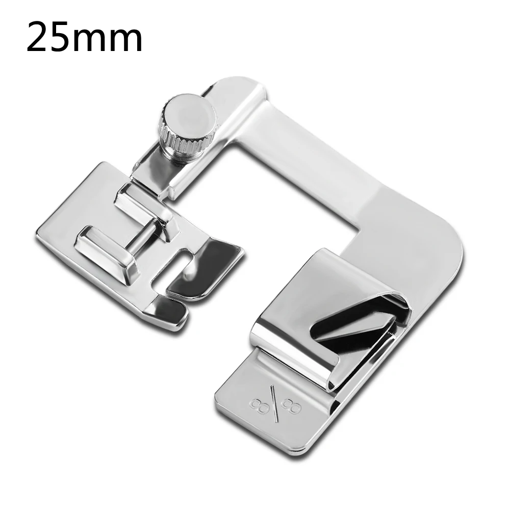 25 mm Новинка, 1 шт., детали швейной машины, лапка 4/", свернутый подол, ножка, бытовая, швейная, ОБЖИМНАЯ, аксессуары для швейной машины - Цвет: 25 mm