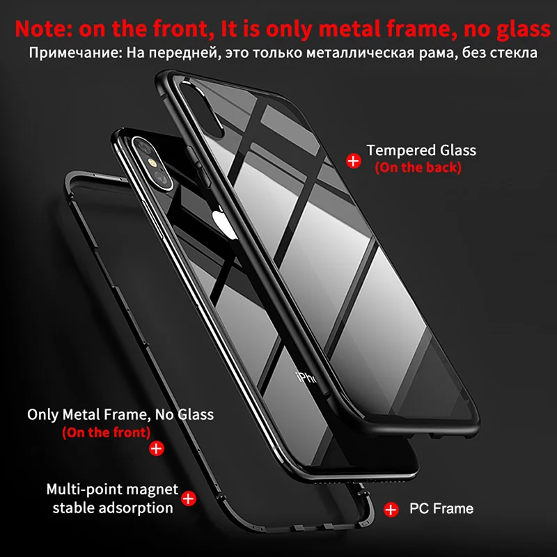 Hot Luxury Magnetic Case For Samsung Galaxy S8 S9 Plus S7 Edge Note 8 9 Clear Mobile Phone tempered glass Back Cover Casing Etui |