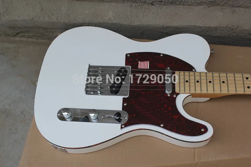 Китайские Музыкальные инструменты Заводская новый белый гитара Telecaster красная