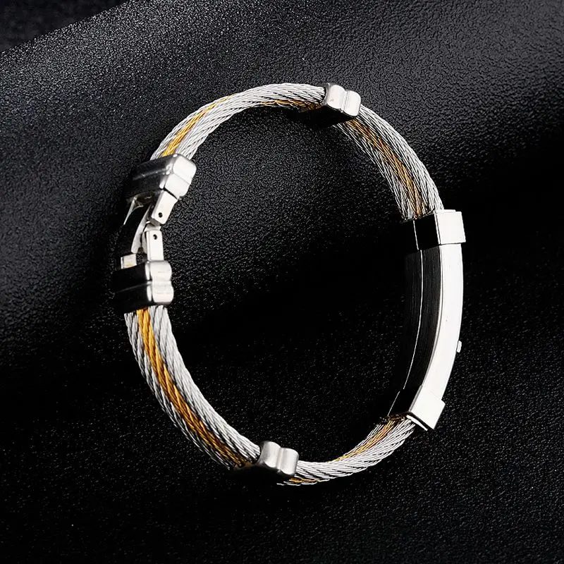 Мужской браслет из нержавеющей стали с крестом|pulseira masculina|mens bracelet banglefate love |
