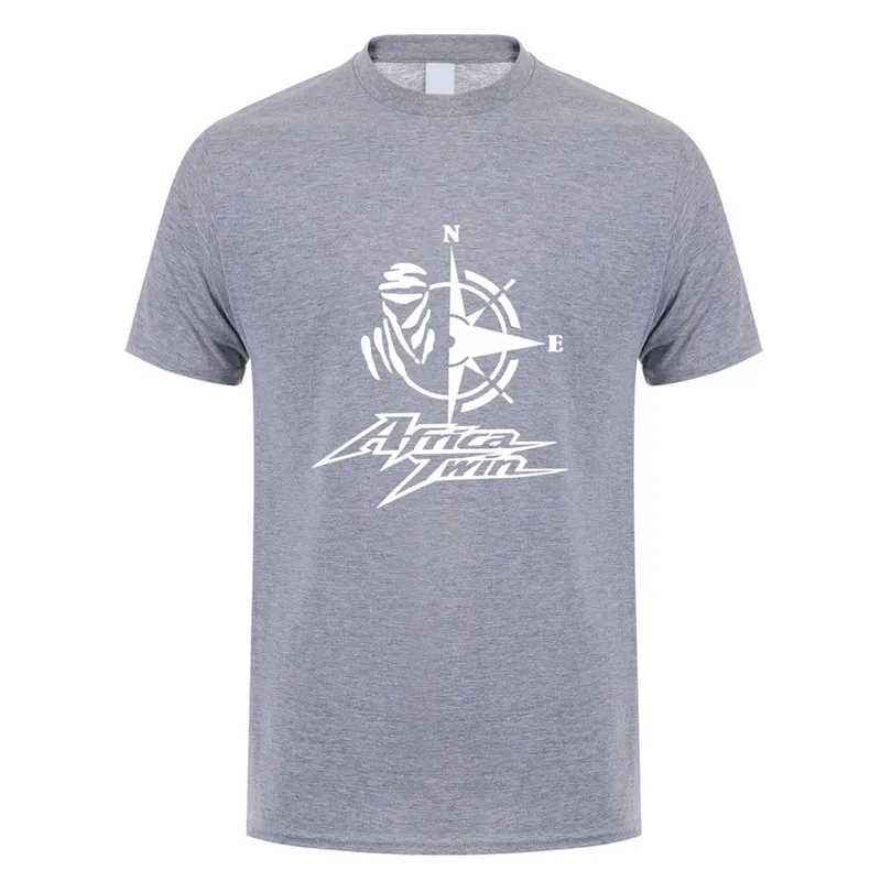 Sport Grey Африка Твин Мужская футболка Топы Новая мода короткий рукав мотоцикл футболки тройники хлопок LH-043 - Цвет: Sport Grey